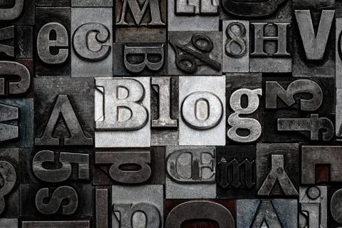 Letterpress Blog Stock Photos