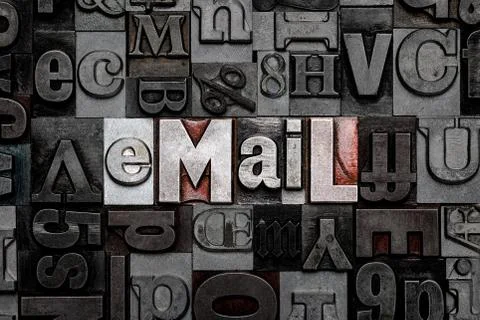 Letterpress eMail Stock Photos