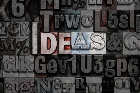 Letterpress Ideas Stock Illustration