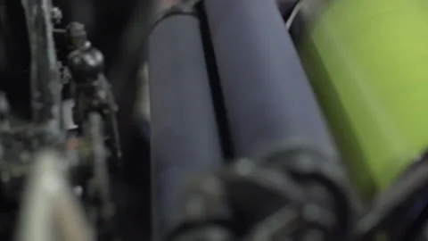 Letterpress machine operating Video stock 160518500