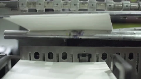 Letterpress machine operating Stock Footage 160518782