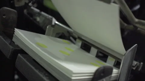 Letterpress machine operating Stock Footage 160519105