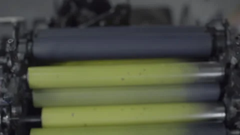 Letterpress machine operating Stock Footage 160519426