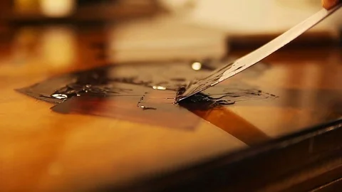 Letterpress paint Video stock 79232444