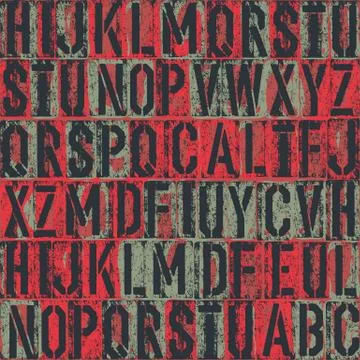 Letterpress seamless pattern. Vector background Stockillustratie