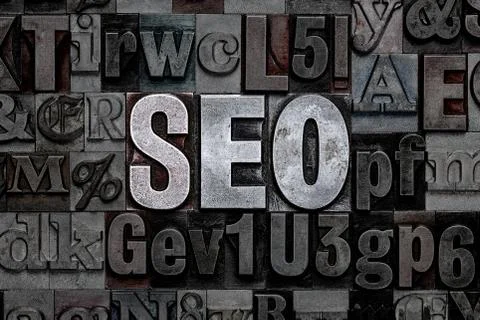 Letterpress SEO Stock Illustration