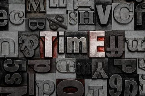Letterpress Time Stock Photos
