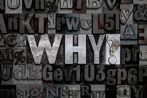 Letterpress Why ? Stock Illustration