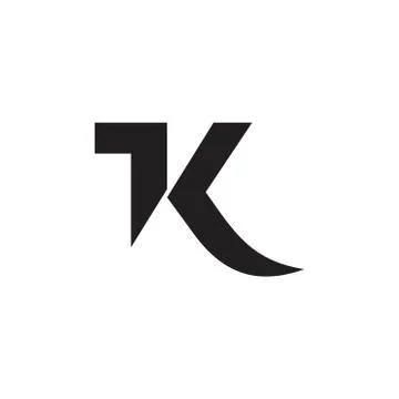 Letters 1k simple geometric vector Stock Illustration