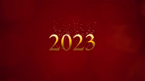 The letters "2023" floating on a luxurious background. Video celebrating the Stock-Footage 217171107