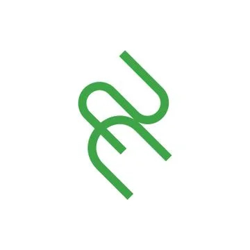Letters 2e simple line geometric logo vector Stock Illustration