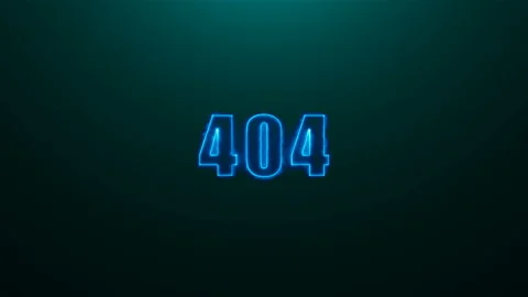 Letters of 404 text on background with top light, 3d render background, computer Stock Footage 95301846