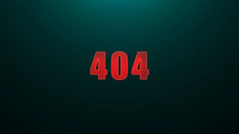 Letters of 404 text on background with top light, 3d render background, computer Stock Illustration