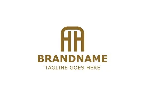 Letters AA Monogram Simple Logo, suitable for any business with A or AA ini.. Stock Illustration
