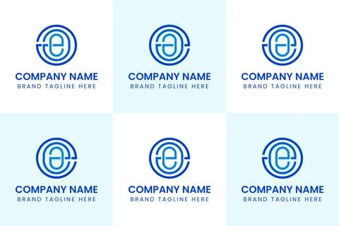 Letters AAE EAA AEA EEA EAE AEE Monogram Logo Set, suitable for any business Illustrazione stock