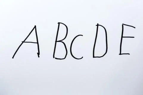 Letters abcde Stock Photos