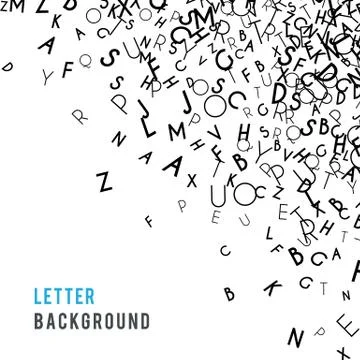 Letters abstract background composition. International Day of the Book or World Stock Illustration