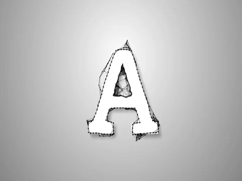 Letters alphabet digital transition geometry design 動画素材 72626847