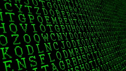Letters of the alphabet green pattern close up animated background Stock Footage 121559805
