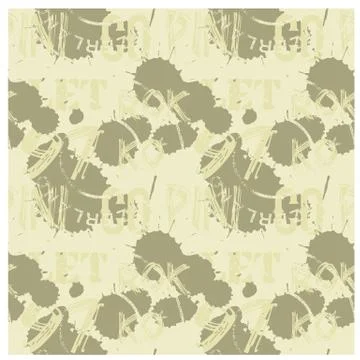 Letters and numbers abstract seamless pattern 库存插图