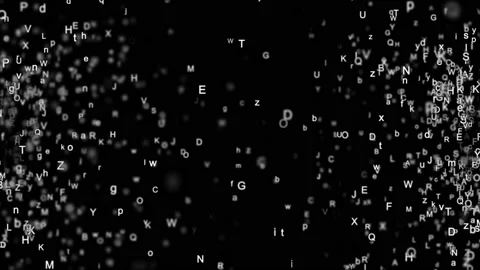 LETTERS Animation, Background, Rendering, Loop, with Alpha Matte Vídeos de archivo 143817543