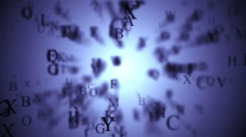 Letters Animation Blue Background Stock Footage 46993640