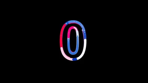 Letters are collected in arabic numerals 0, then scattered into strips. Bright Stock Footage 84585524