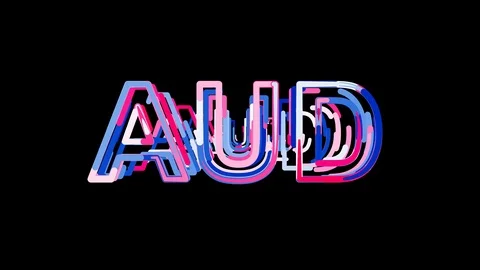 Letters are collected in ISO code currency AUD, then scattered into strips. 스톡 동영상 86146889