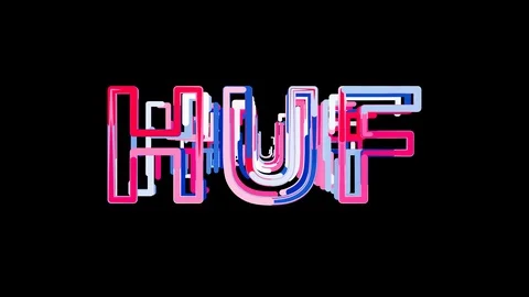 Letters are collected in ISO code currency HUF, then scattered into strips. Stock Footage 86318733