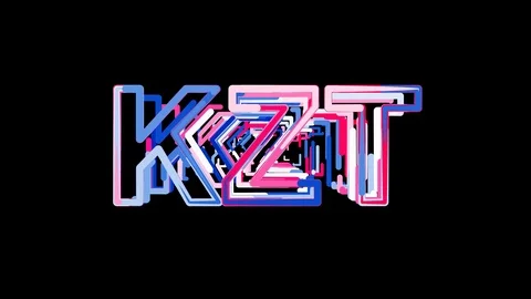 Letters are collected in ISO code currency KZT, then scattered into strips. Stock Footage 86318973