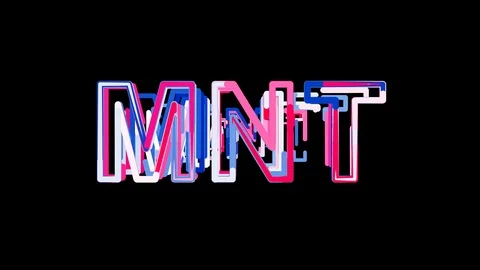 Letters are collected in ISO code currency MNT, then scattered into strips. Stock Footage 86319113