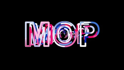 Letters are collected in ISO code currency MOP, then scattered into strips. Video stock 86319150