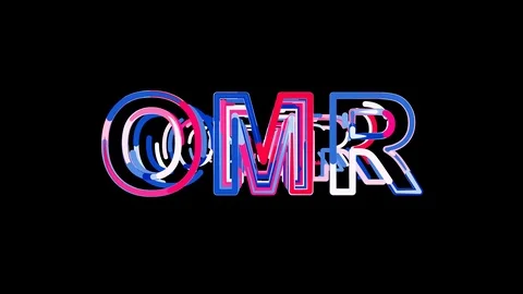 Letters are collected in ISO code currency OMR, then scattered into strips. Video stock 86319288