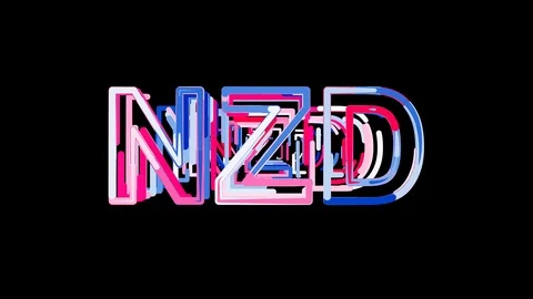 Letters are collected in ISO code currency NZD, then scattered into strips. 스톡 동영상 86319292