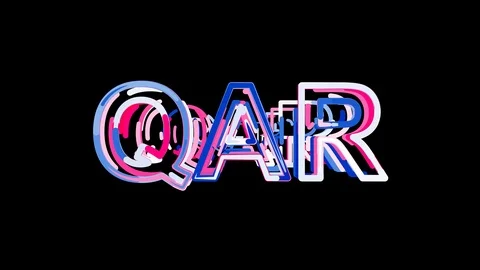 Letters are collected in ISO code currency QAR, then scattered into strips. 스톡 동영상 86319368