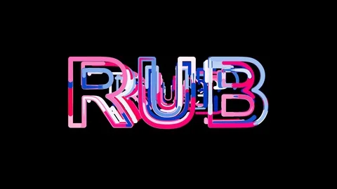 Letters are collected in ISO code currency RUB, then scattered into strips. Stock Footage 86319390