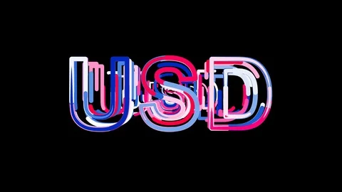 Letters are collected in ISO code currency USD, then scattered into strips. Video stock 86319534