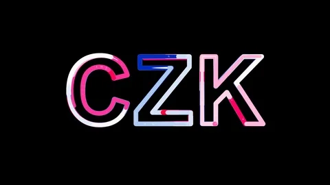 Letters are collected in ISO code currency CZK, then scattered into strips. 스톡 동영상 90166593