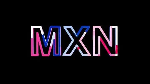 Letters are collected in ISO code currency MXN, then scattered into strips. 스톡 동영상 90167590