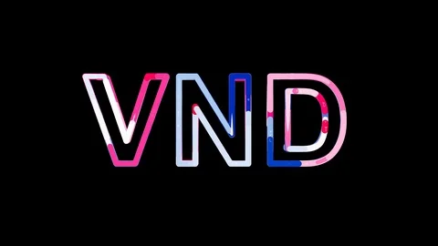 Letters are collected in ISO code currency VND, then scattered into strips. 스톡 동영상 90168093