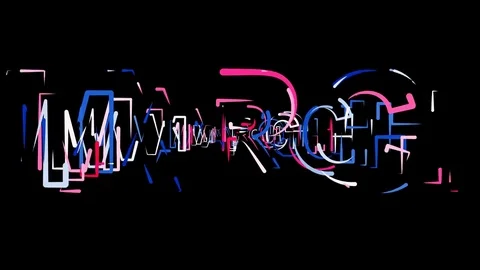 Letters are collected in name of the month MARCH, then scattered into strips. Stock Footage 85457783