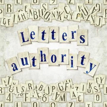 Letters authority Stock Illustration