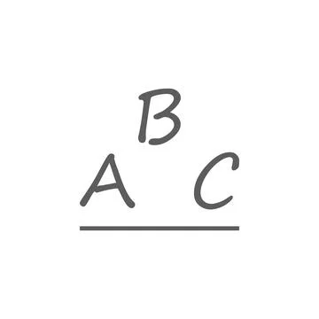Letters a b c icon. Element of education icon. Premium quality graphic design Stock Illustration