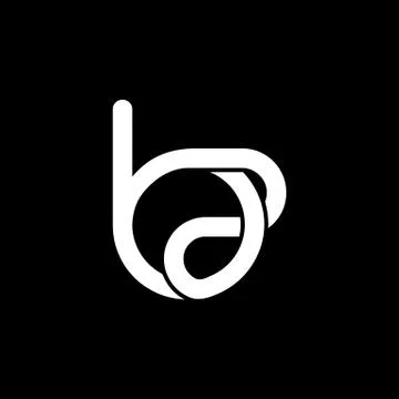 Letters b2 linked overlapping line simple logo vector Stock Illustration