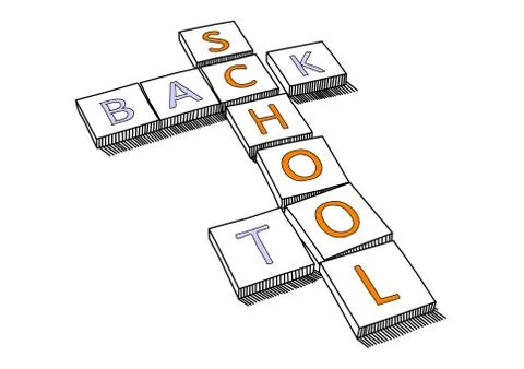 Letters Back to School Stock Illustration
