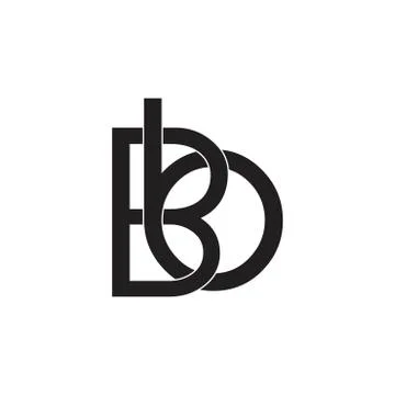 Letters bb linked monogram line logo vector Stock Illustration