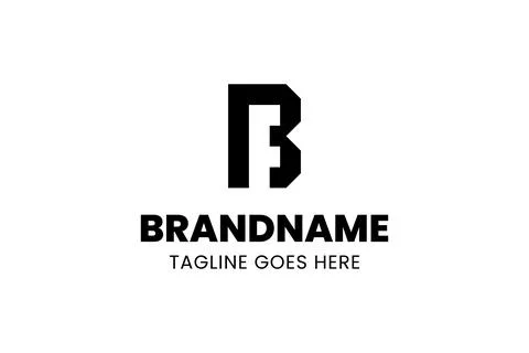 Letters BF or BF Monogram Simple Logo, suitable for any business Stock Illustration