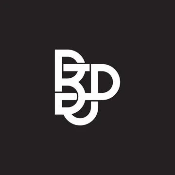 Letters bjp linked linear simple logo vector Illustrazione stock