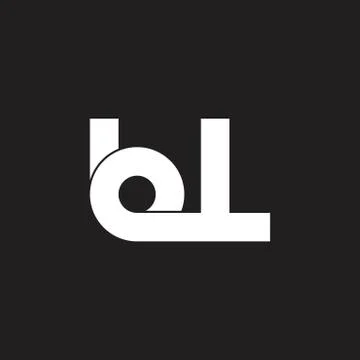 Letters bl simple loop logo vector Stock Illustration