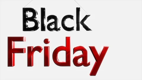 Letters black friday on a white background with black balls. Stock Footage 97143527